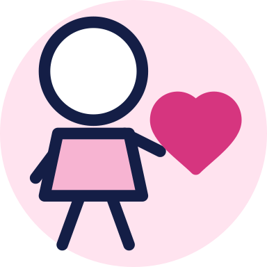 Stick-figure illustration for personal care